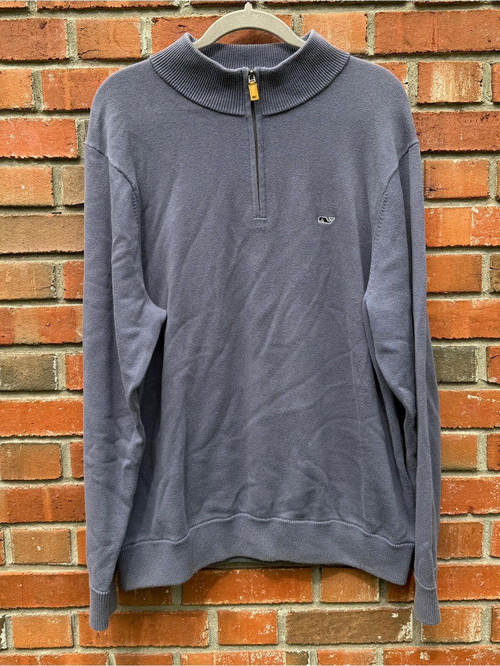 Vineyard Vines Slate Blue Quarter Zip Size L